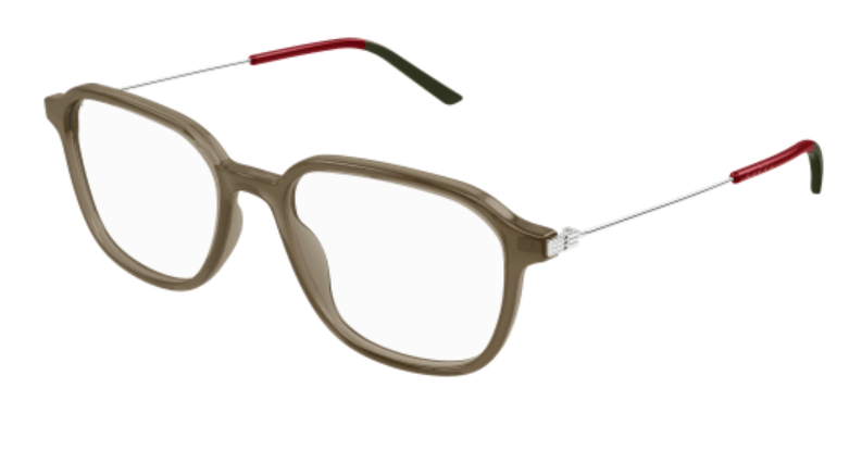 Gucci GG1576O 004 Green/Silver Square Men's Eyeglasses