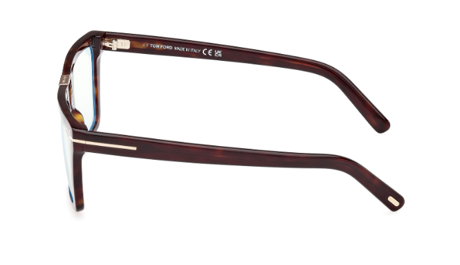 Tom Ford FT5912 052 Dark Havana / Shiny Dark Brown Square Women's Eyeglasses