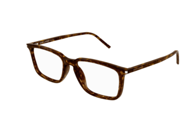 Saint Laurent SL 645/F 002 Havana Square Men's Eyeglasses