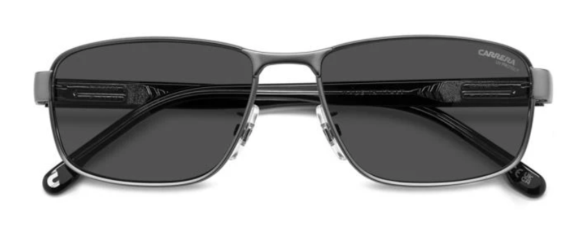 CARRERA C FLEX 09/G/S R-81 Matte Ruthenium/Grey Rectangle Men's Sunglasses