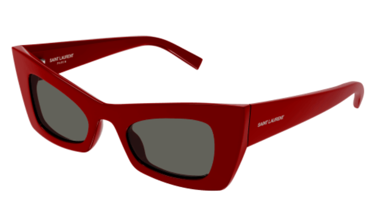 Saint Laurent SL 702 004 Red/Grey Cat Eye Women's Sunglasses