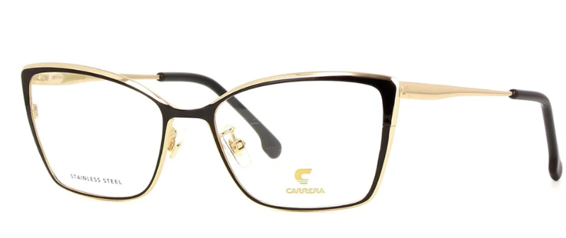 Carrera 3047 2M2 Black/Gold Rectangular Women's Eyeglasses