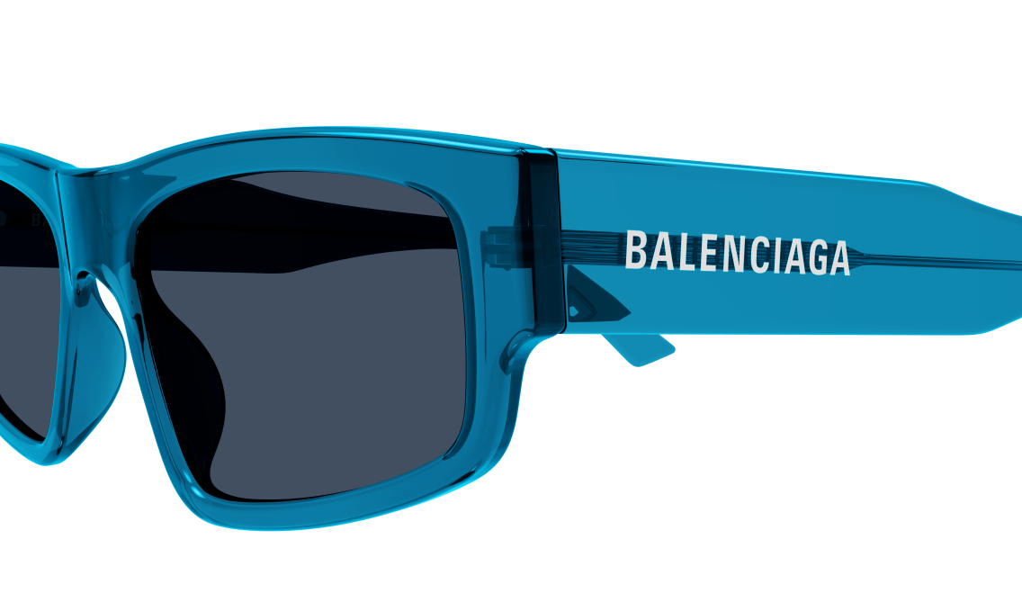 Balenciaga BB0305S-009 Blue Cat-eye Men's Sunglasses