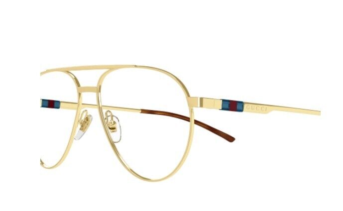 Gucci GG1679O 002 Gold Soft Square Men's Eyeglasses