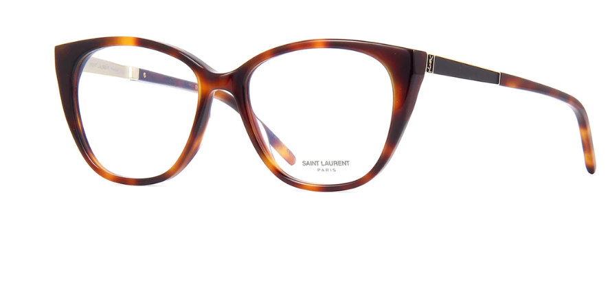 Saint Laurent SL M72 004 Havana/Gold Cat Eye Women Eyeglasses