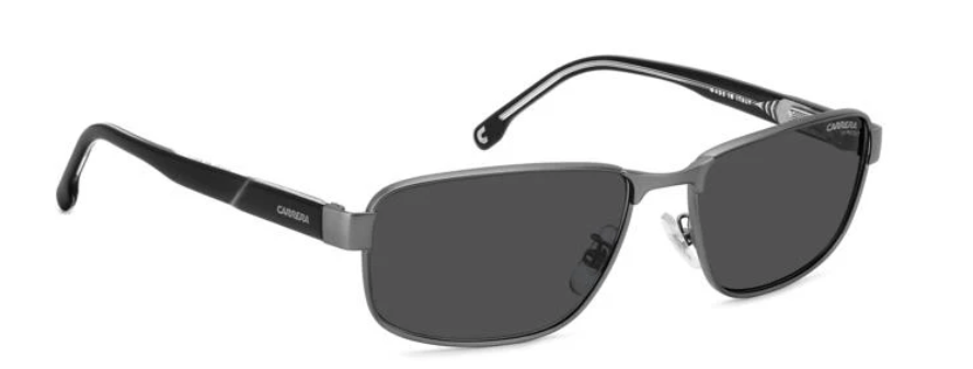 CARRERA C FLEX 09/G/S R-81 Matte Ruthenium/Grey Rectangle Men's Sunglasses