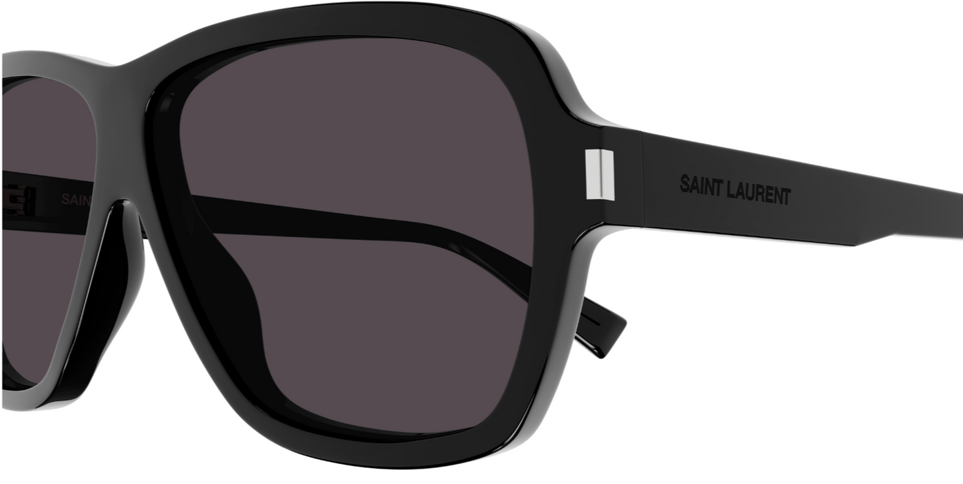 Saint Laurent SL 609 Carlyon 001 Black Oval Men's Sunglasses