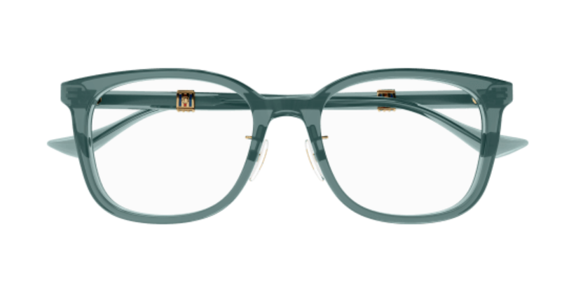 Gucci GG1500OK 003 Green Soft Square Men's Eyeglasses