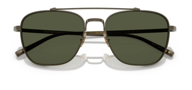 Oliver Peoples 0OV1349ST Avison 528452 Antique Gold G-15 Square Men's Sunglasses