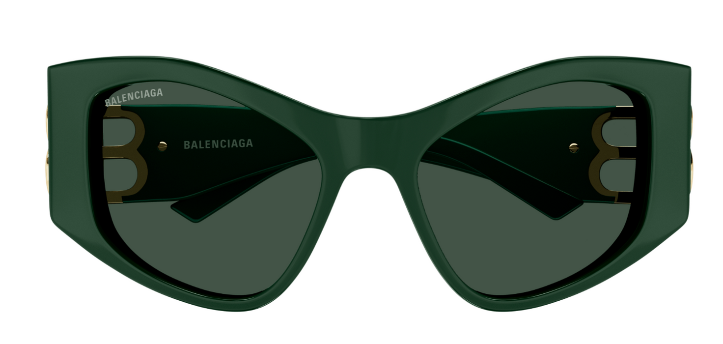 Balenciaga BB0287S-005 Green Cat-Eye Women's Sunglasses