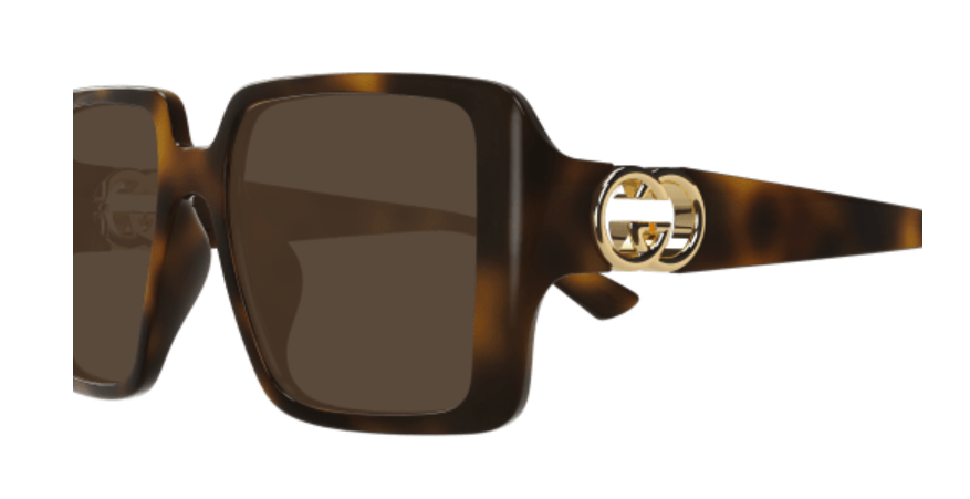 Gucci GG1692SA 002 Havana/Brown Oversized Square Women's Sunglasses