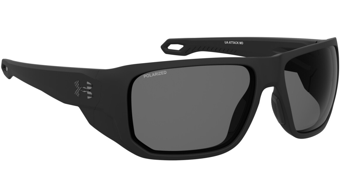 Under Armour UA ATTACK MD 003 6C Matte black/Grey Polarized Men's Sunglasses