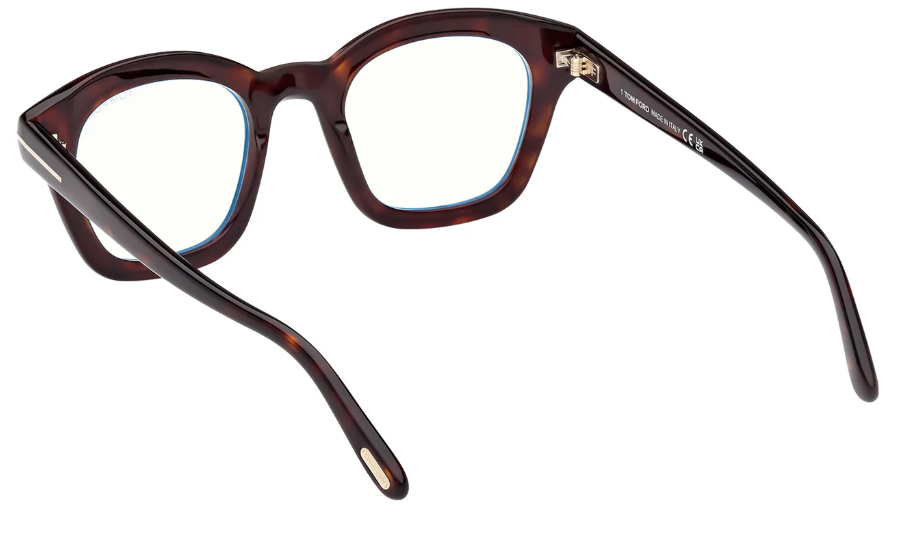 Tom Ford FT5961-B 052 Dark Havana/Dark Havana Square Men's Eyeglasses