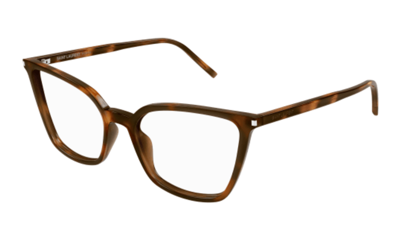 Saint Laurent SL 669 003 Havana Cat-Eye Women's Eyeglasses