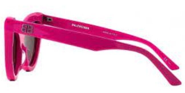 Balenciaga BB0217S 003 Fuchsia/Grey Cat-Eye Full-Rim Women's Sunglasses