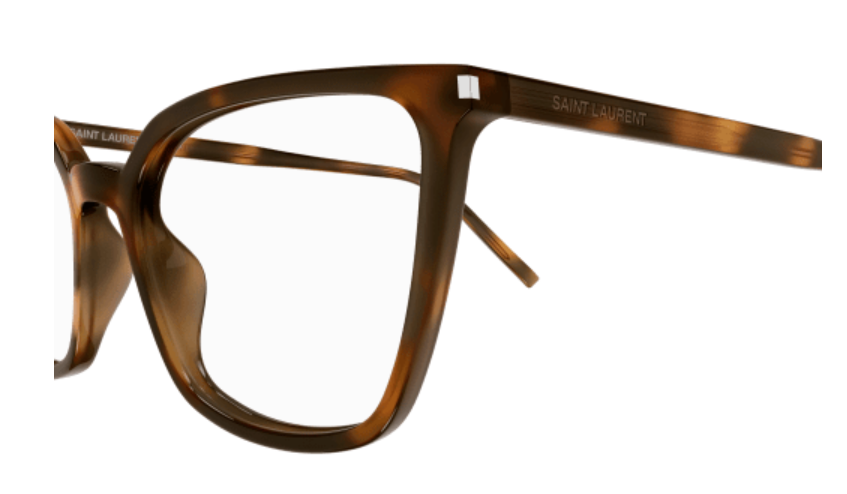 Saint Laurent SL 669 003 Havana Cat-Eye Women's Eyeglasses