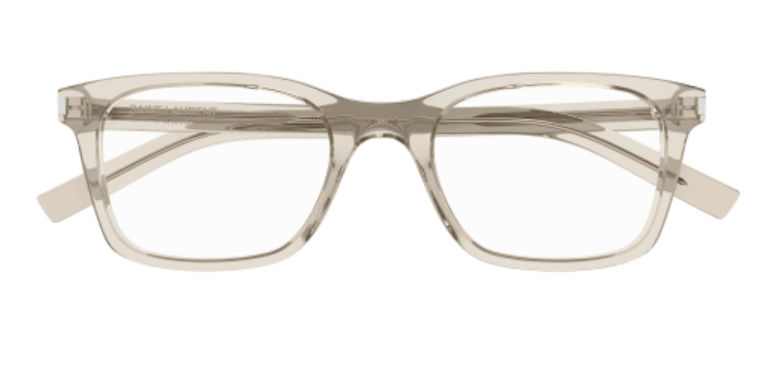 Saint Laurent SL 718 SLIM 004 Beige Rectangle Men's Eyeglasses