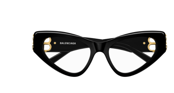 Balenciaga BB0313O 001 Black Cat Eye Women's Eyeglasses