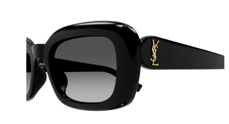 Saint Laurent SL M130 002 Black/Grey Gradient Oval Women's Sunglasses