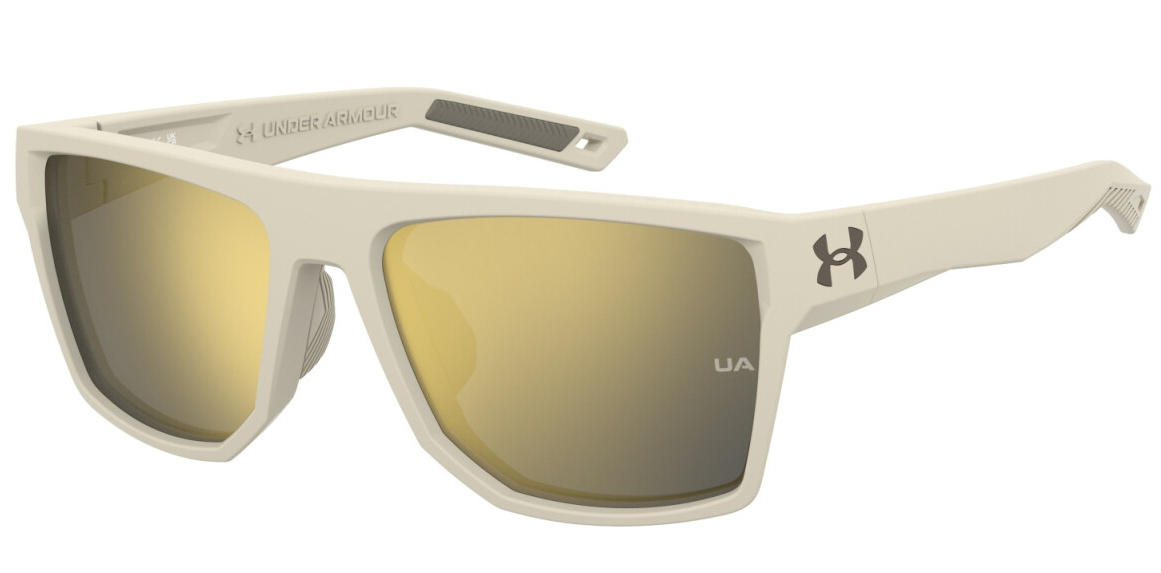 Under Armour UA Launch 2/G 3Y5 K1 Khaki/Gold Mirrored Rectangle Men's Sunglasses