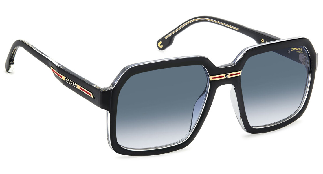 Carrera Victory C 08/S 7C5 08 Black Crystal/Dk Blue Shaded Men's Sunglasses