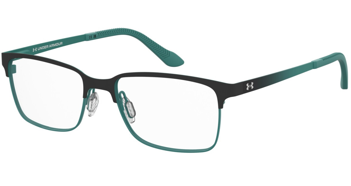 Under Armour UA 9016 ETJ Black Teal Rectangular Junior Boy's Eyeglasses