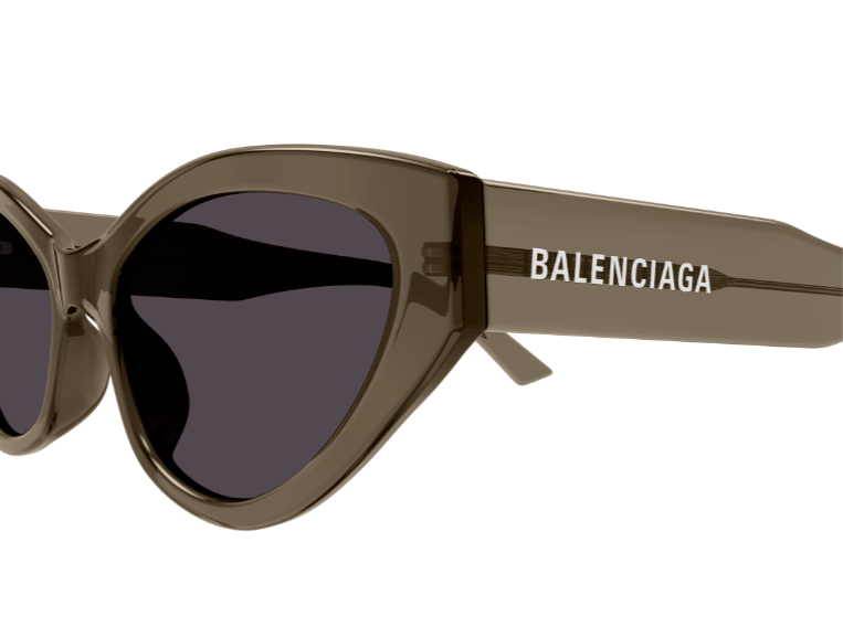 Balenciaga BB0306S-003 Green/Grey Cat-Eye Women's Sunglasses