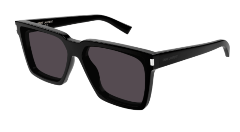 Saint Laurent SL 610/F 001 Black Soft Square Men's Sunglasses