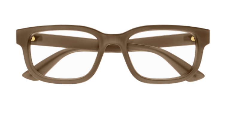 Gucci GG1584O 004 Brown Rectangular Men's Eyeglasses