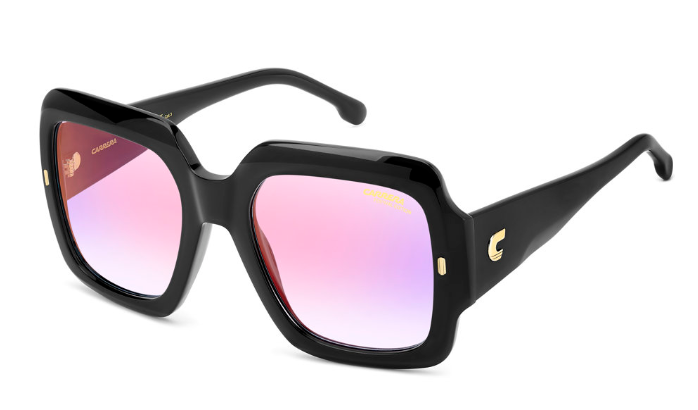 Carrera 3004/S 807 Black/Multilayer Violet Square Women's Sunglasses