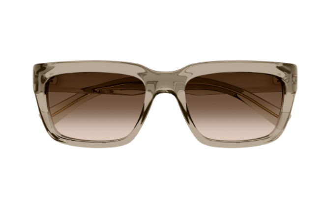 Saint Laurent SL 615 005 Yellow/Brown Square Gradient Men's Sunglasses