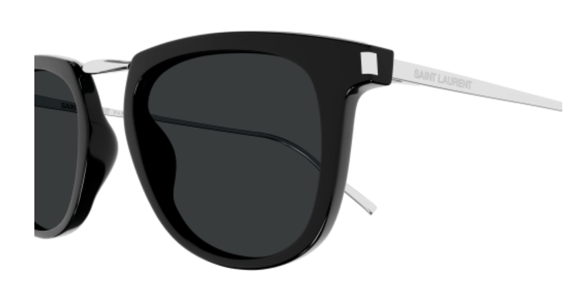 Saint Laurent SL 753 001 Black/Silver-Black Square Men's Sunglasses