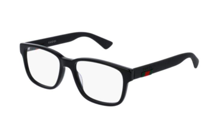 Gucci GG0011O 001 Black Rectangle Men's Eyeglasses