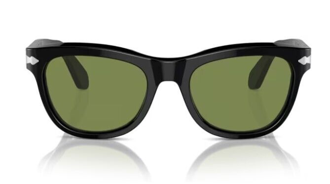 Persol 0PO0086S 95/4E Black/Green Soft Square 57mm Men's Sunglasses