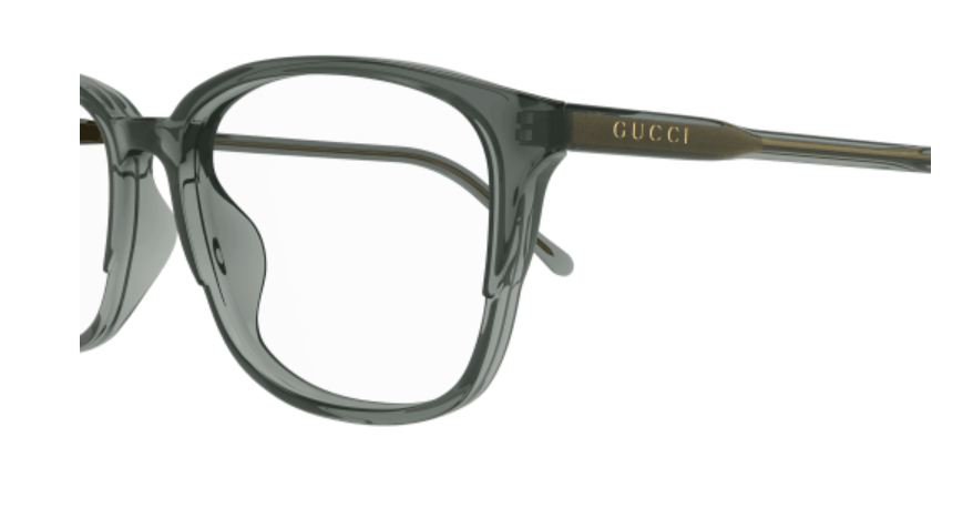 Gucci GG1610OA 003 Grey Soft Square Men's Eyeglasses