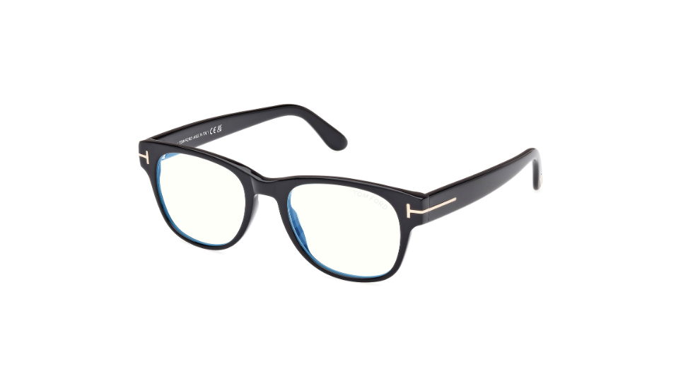 Tom Ford FT5898 001 Shiny Black Square Men's Eyeglasses