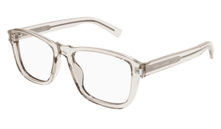 Saint Laurent SL 710 OPT 004 Beige Soft Rectangle Men's Eyeglasses