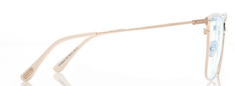 Tom Ford FT5839-B 025  Shiny Ivory/Blue Block Butterfly Women's Eyeglasses