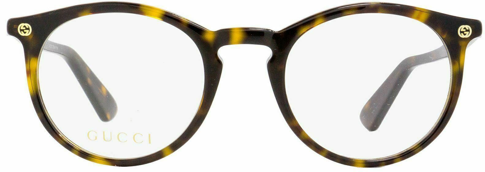 GUCCI GG0121O 002 Round Oval Havana  Men's Eyeglasses