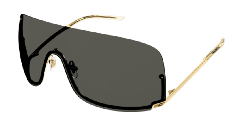 Gucci GG1560S 001 Gold-Gold/Grey Full Lens Mask Men's Sunglasses