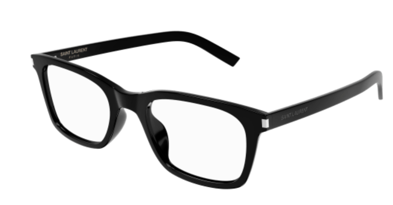 Saint Laurent SL 718 SLIM 001 Black Rectangle Men's Eyeglasses