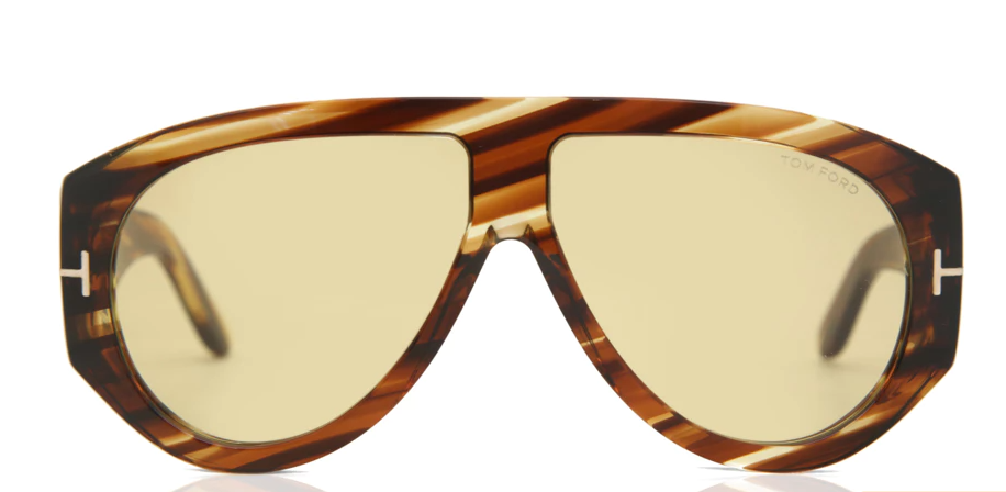 Tom Ford FT 1044 Bronson 56E Havana Brown Rectangular Men's Sunglasses