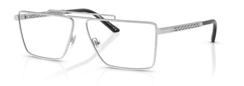 Versace 0VE1295 1000 Silver 59mm Rectangular Men's Eyeglasses