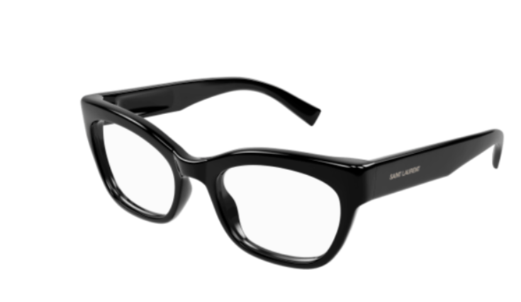 Saint Laurent SL 643 001 Black Round Women's Eyeglasses