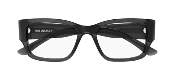 Balenciaga BB0371O 004 Grey Rectangular Men's Eyeglasses