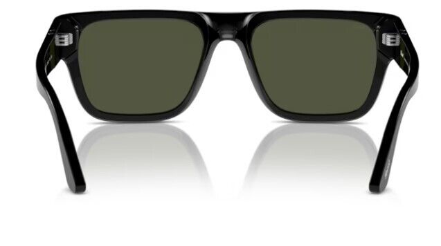 Persol 0PO3348S 95/31 Black/Green Square 57mm Square Men's Sunglasses