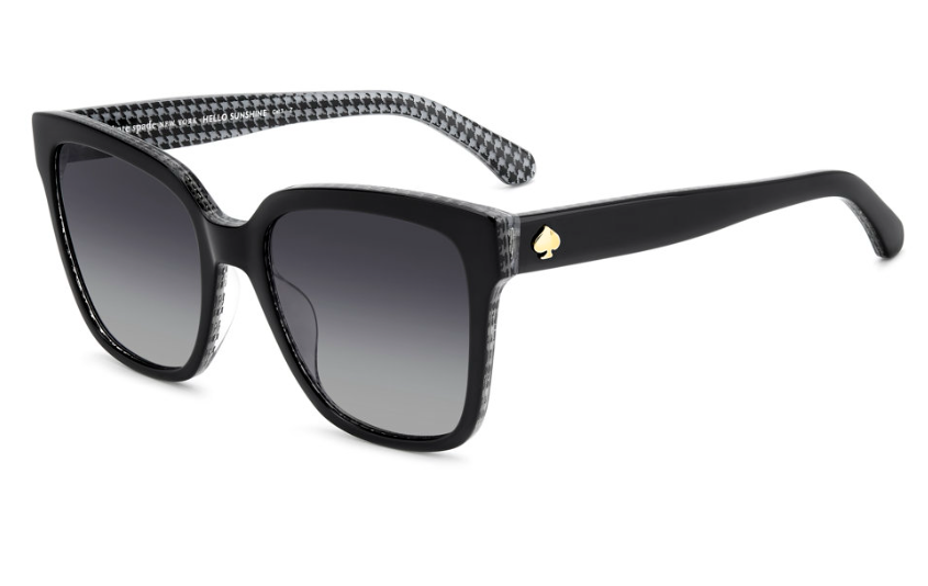 Kate Spade KIYA 2/G/S TAY Black/White Pattern Square Women's Sunglasses