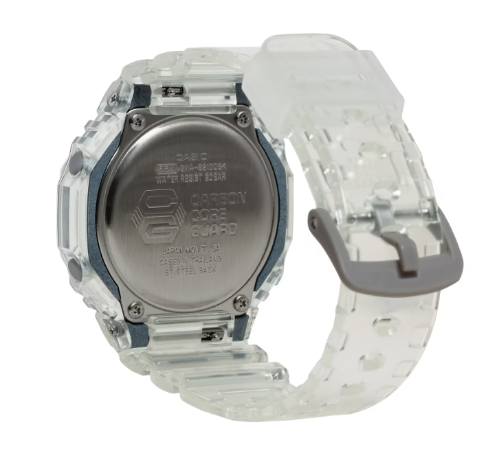 Casio G-Shock Analog-Digital Clear Metallic Translucent Watch GMAS2100SK-7A