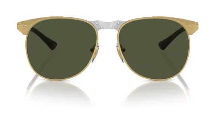 Persol 0PO1016S 515/31 Gold / Green Square 57mm Men's Sunglasses