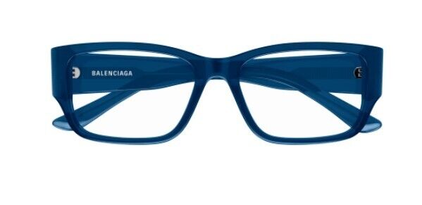 Balenciaga BB0373OK 003 Blue Rectangular Men's Eyeglasses